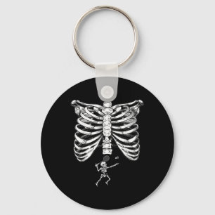 Skeleton Badminton Pregnancy Halloween Smash Shutt Keychain