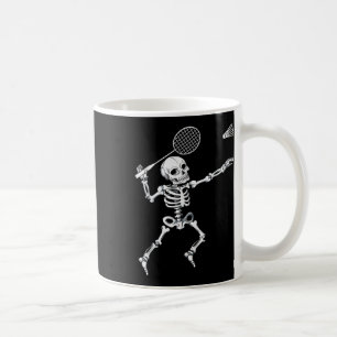 Skeleton Badminton Shirt Halloween Smash Shuttle  Coffee Mug