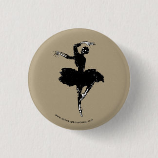 skeleton ballerina 1 inch round button