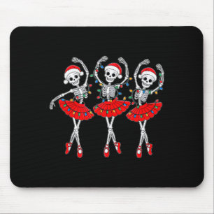 Skeleton Ballerina Ballet Dance Christmas Women Gi Mouse Pad