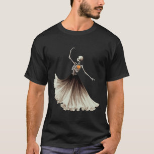 Skeleton Ballerina Ballet Dance Halloween Women Gi T-Shirt