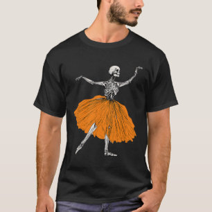 Skeleton Ballerina Dance Tutu Spooky Ballet Dancer T-Shirt