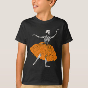 Skeleton Ballerina Dance Tutu Spooky Ballet Dancer T-Shirt