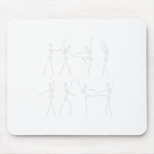 Skeleton Ballerinas Ballet Dance Cute Halloween Co Mouse Pad (Front)