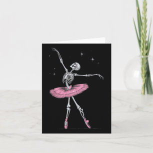 Skeleton Ballet Halloween Costume Funny Skull  Card