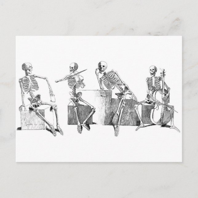 Skeleton band postcard (Front)