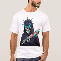 Skeleton Baseball Bat Art - Spooky Sports Print