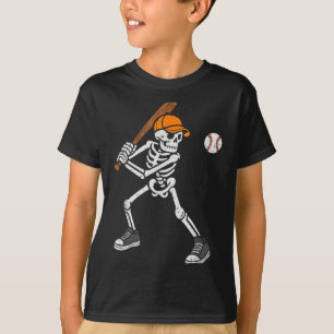 Skeleton Baseball Halloween Costume Mens Boys Teen T-Shirt
