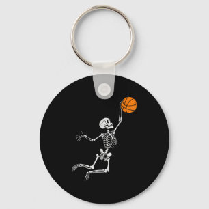 Skeleton Basketball Halloween Costume Mens Boys Te Keychain