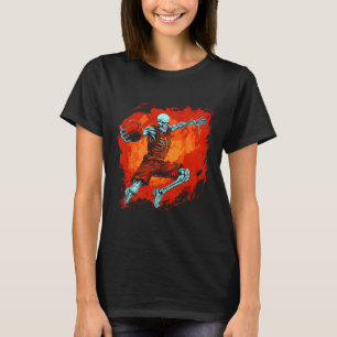 Skeleton Basketball Player Halloween Spooky T-Shirt