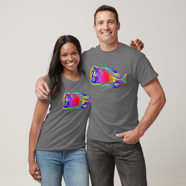 SKELETON BASS Multi-Colour Psychedelic T-Shirt (Unisex)