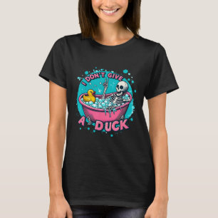 Skeleton Bath Humour Rubber Duck Funny Halloween  T-Shirt