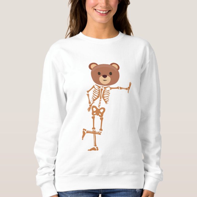 skeleton bear  sweatshirt (Front)