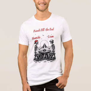 Skeleton Best Friends Cheers Tri-Blend Shirt