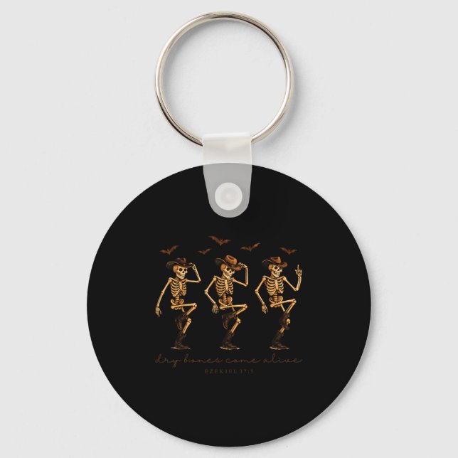 Skeleton Bible Verse Dry Bones Come Alive Christia Keychain (Front)
