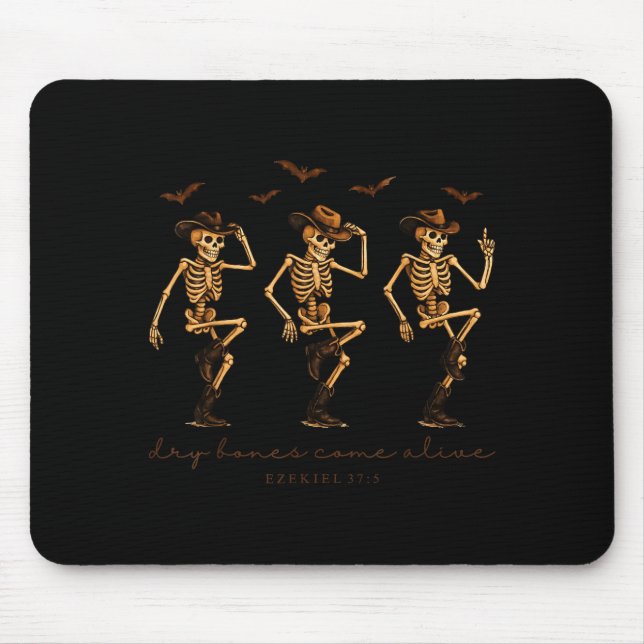 Skeleton Bible Verse Dry Bones Come Alive Christia Mouse Pad (Front)