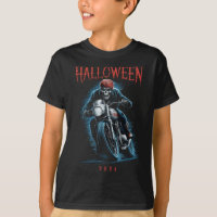 Skeleton Biker On Motorcycle Halloween 2024 Spooky