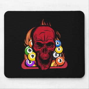 Skeleton Billiard Player Snooker Pool Billiard Rac Mouse Pad