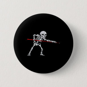Skeleton Billiards Billiard Pool Snooker Halloween 2 Inch Round Button