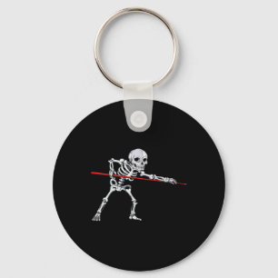 Skeleton Billiards Billiard Pool Snooker Halloween Keychain