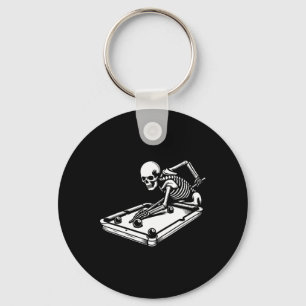 Skeleton Billiards Halloween Pool Snooker Billiard Keychain