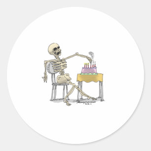 sKeLeToN BiRtHdAy CaKe Classic Round Sticker