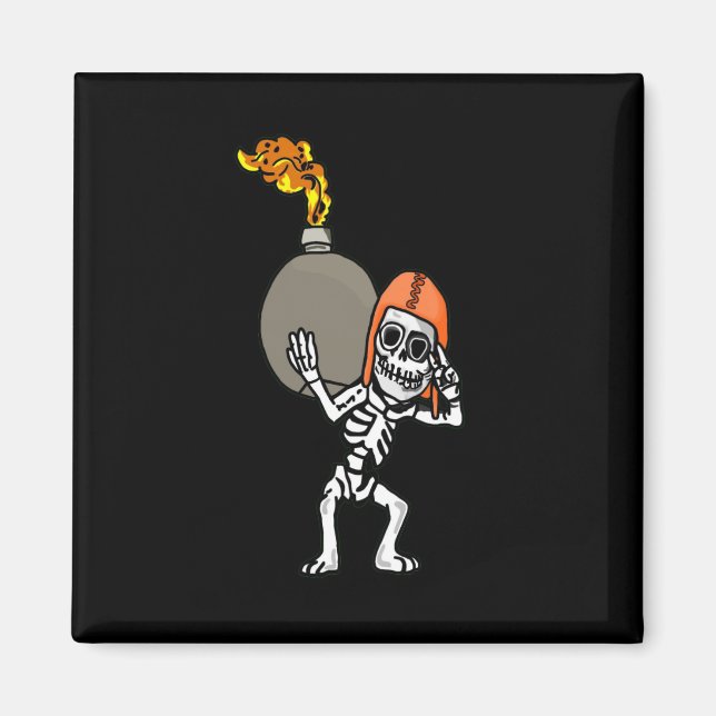 Skeleton Bomber  Magnet (Front)