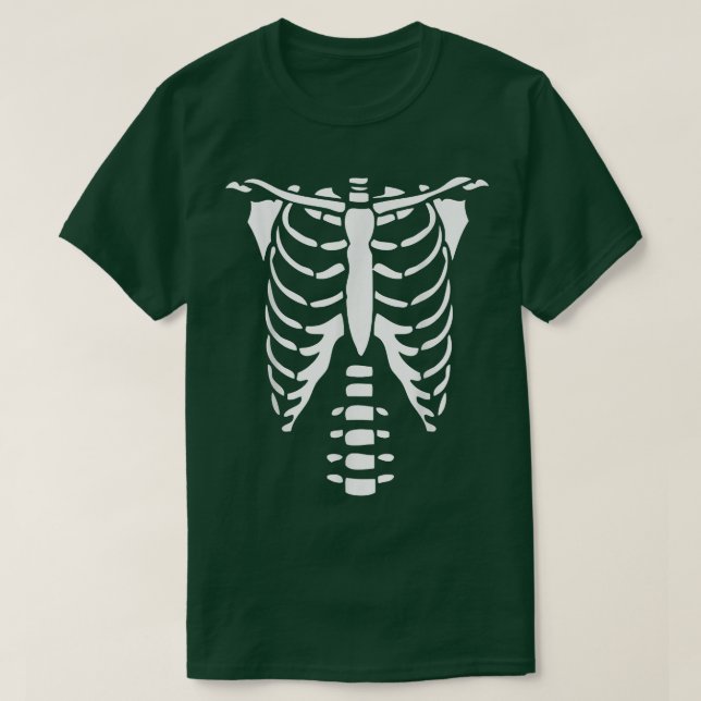 Skeleton Bones Rib Cage Halloween  T-Shirt (Design Front)