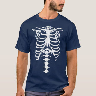 Skeleton Bones Rib Cage Quick Halloween Costume T- T-Shirt
