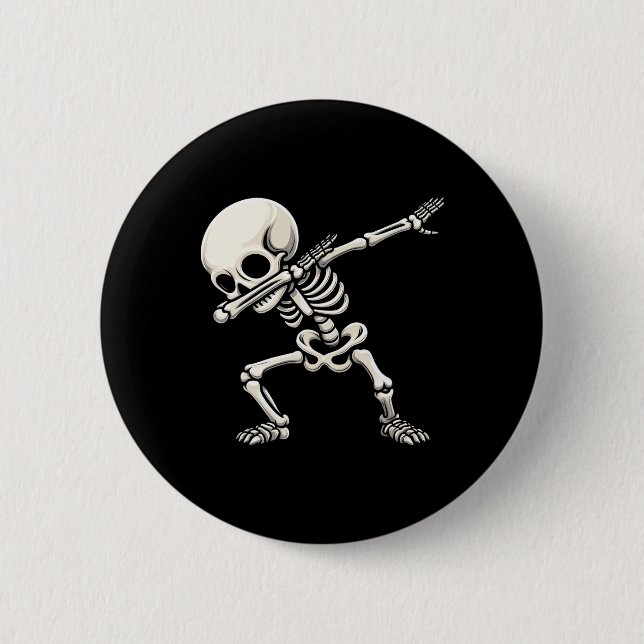 Skeleton Boys Kids Men Funny Halloween  2 Inch Round Button (Front)