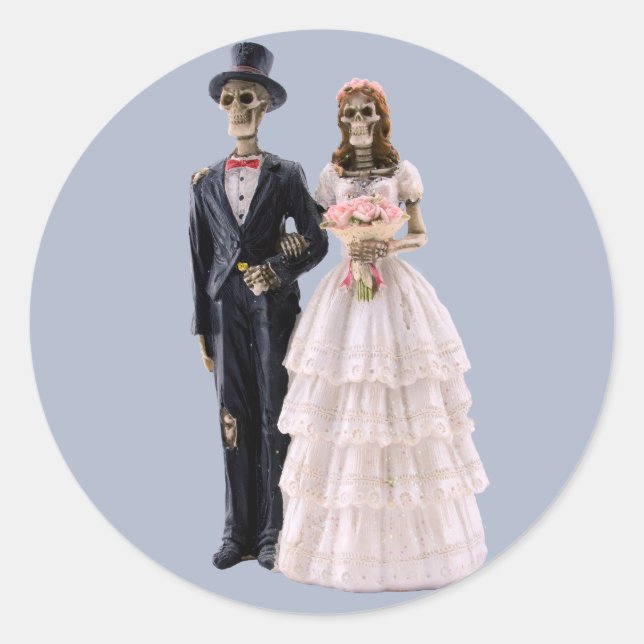 Skeleton bride and groom stickers (Front)