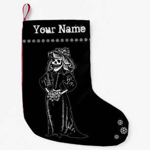 Skeleton Bride Christmas Stocking (Customize)