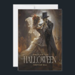 Skeleton Bride Groom Couple Adult Halloween Party Invitation<br><div class="desc">Invite guests to a wickedly fun Halloween with our sinister skeleton bride and groom couple-themed invitation! Featuring a chilling design of an evil skeleton bride and groom against a haunting backdrop, this invitation sets the perfect tone for your spooky celebration. Customize the details to personalize your event and ensure an...</div>