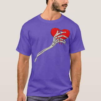 Skeleton Broken Heart Bones Divorce Breakup Heartb T-Shirt