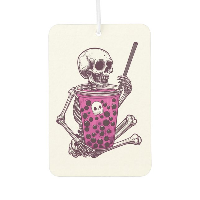  Skeleton Bubble Tea Air Freshener (Front)