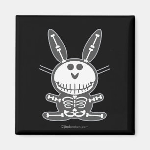 Skeleton Bunny Magnet
