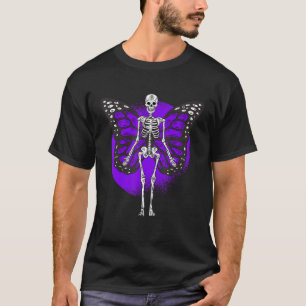 Skeleton Butterfly Skull Gothic Goth Fairycore Aes T-Shirt