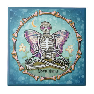 Skeleton Butterfly Tile