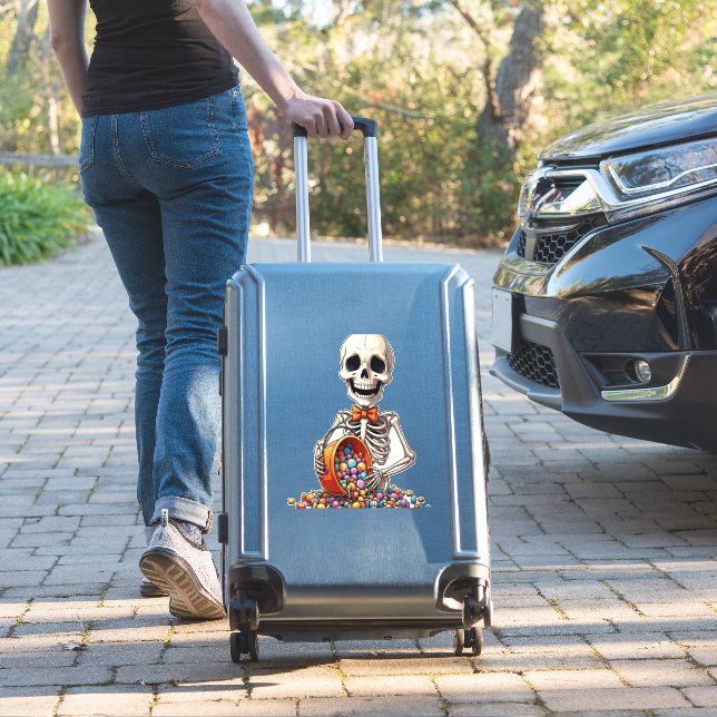 Skeleton Candy Bowl Halloween (Suitcase Insitu)