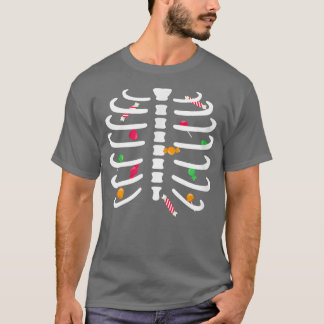 Skeleton Candy Cute Adult Kids  T-Shirt