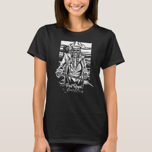 Skeleton Caribbean Island Jamaica Port Royal Capta T-Shirt