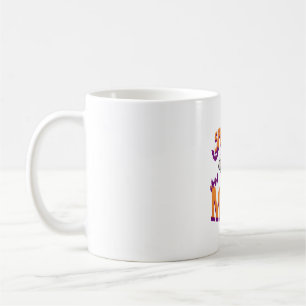 Skeleton Cat and coffee spooky mom for halloween Mug