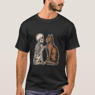 Skeleton Cat Friendship Halloween Cat Lover Skelet T-Shirt