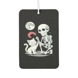 Skeleton Cat Halloween Funny Cute Spooky Essential Air Freshener