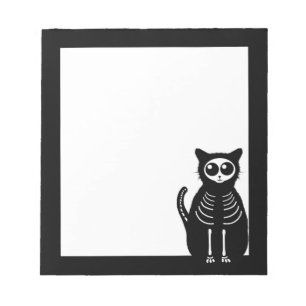 Skeleton Cat Halloween  Notepad