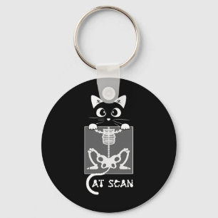 Skeleton Cat Scan Ct Scaning Funny X Ray Pun Meme  Keychain
