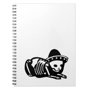 Skeleton Cat Siesta Notebook