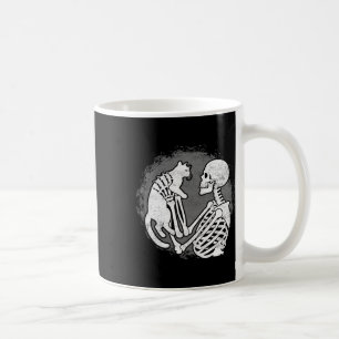 Skeleton Cat Skull Kitty Cute Halloween Men Women Coffee Mug