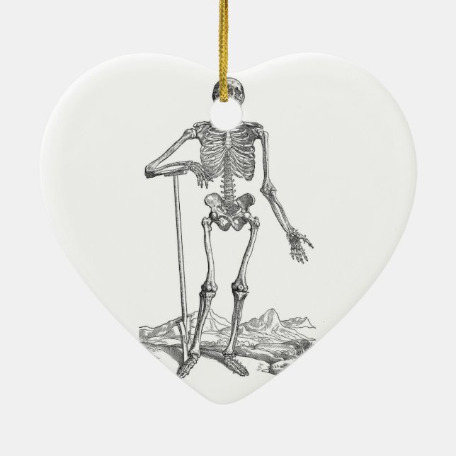 Skeleton Ceramic Ornament (Back)