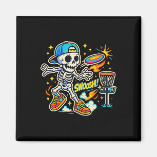 Skeleton Chain Slinger Disc Golf Halloween Costume Magnet